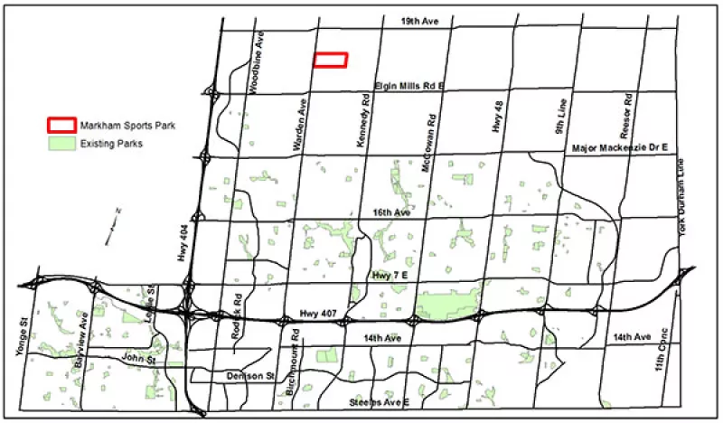 Markham Sports Park: Context Map