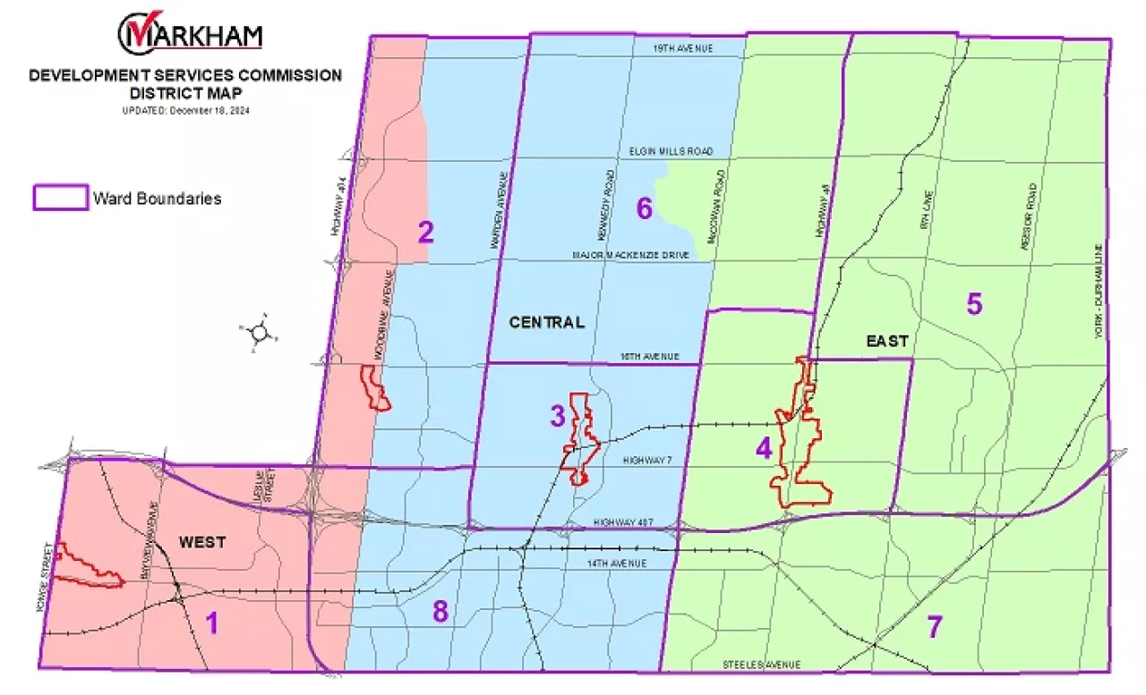 Development District Team map shows the areas that are supported by teams familiar with the districts polices and regulation for development.  The chart below this map provides the team names and their telephone extension numbers.