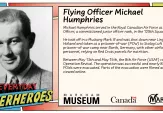 Michael Humphries served as a Flying Officer in the Royal Canadian Air Force with the 129th Squadron. After being shot down near Linge River, Holland, he was taken as a prisoner-of-war to Stalag Luft I in Germany, relying on Red Cross parcels for food. He was later freed during Operation Revival (May 13-15, 1945), part of a successful Allied POW evacuation. Learn more at Markham Museum.