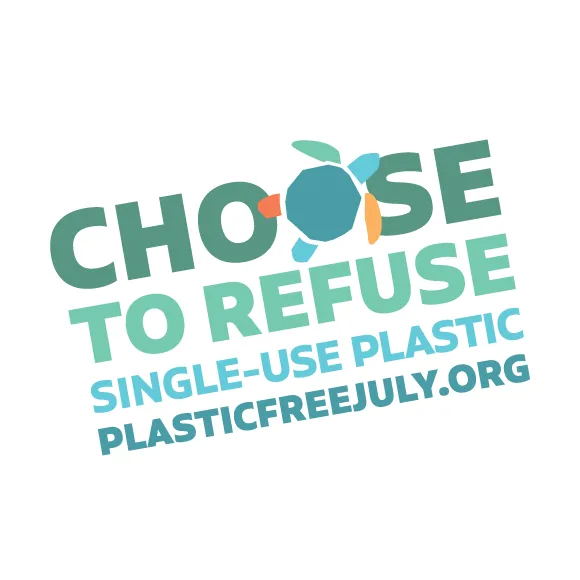 Choose to Refuse, Plastic Free July logo