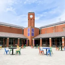 Exterior photo of Varley Art Gallery in the spring